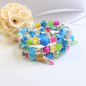 Ocean Sea Life Charm Bracelet Memory Wire Bracelet Beach Bracelet